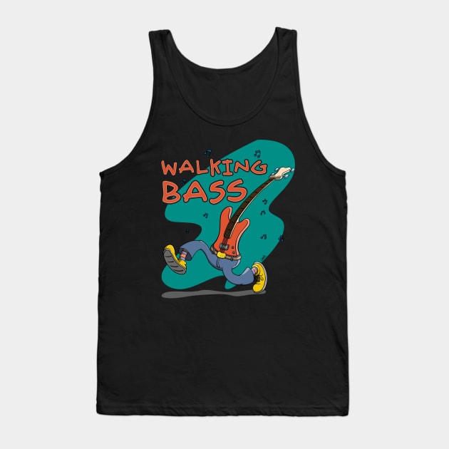 Walking Bass Guitar Tank Top by schlag.art